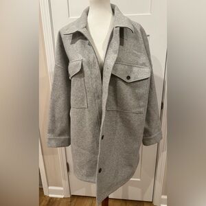 Banana Republic Factory Gray Shacket Shirt Jacket Size XL